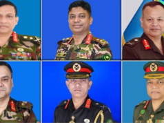 সেনাবাহিনীর ৬ উচ্চ পদে রদবদল, কোন দায়িত্বে কে