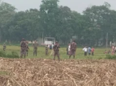 শূন্যরেখার কাছে বেড়া নির্মাণের চেষ্টা, বিজিবির বাধায় পিছু হটলো বিএসএফ