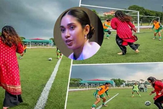 বাঁ পায়ে গোল করে চমক দেখালেন জাইমা রহমান