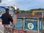 মাঝ রাস্তায় ট্রাক দিয়ে আটকে দেওয়া হলো নাহিদ-হাসনাতদের গাড়ি
